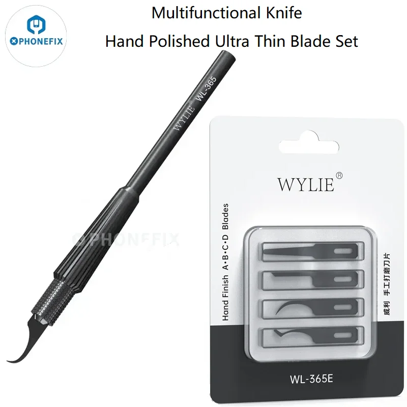 

Набор профессиональных лезвий WYLIE WL-365 для удаления клея с боковин, ручной инструмент для ремонта материнских плат мобильных телефонов, нож для извлечения чипов ЦП