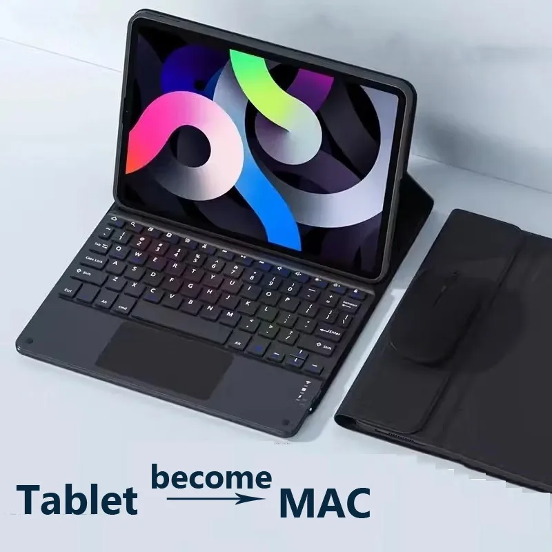 

Клавиатура с тачпадом для MEGAPAD 11 11 дюймов 2025 T1101, цветная беспроводная Bluetooth-клавиатура, чехол-подставка для планшета, бесплатная беспроводная мышь