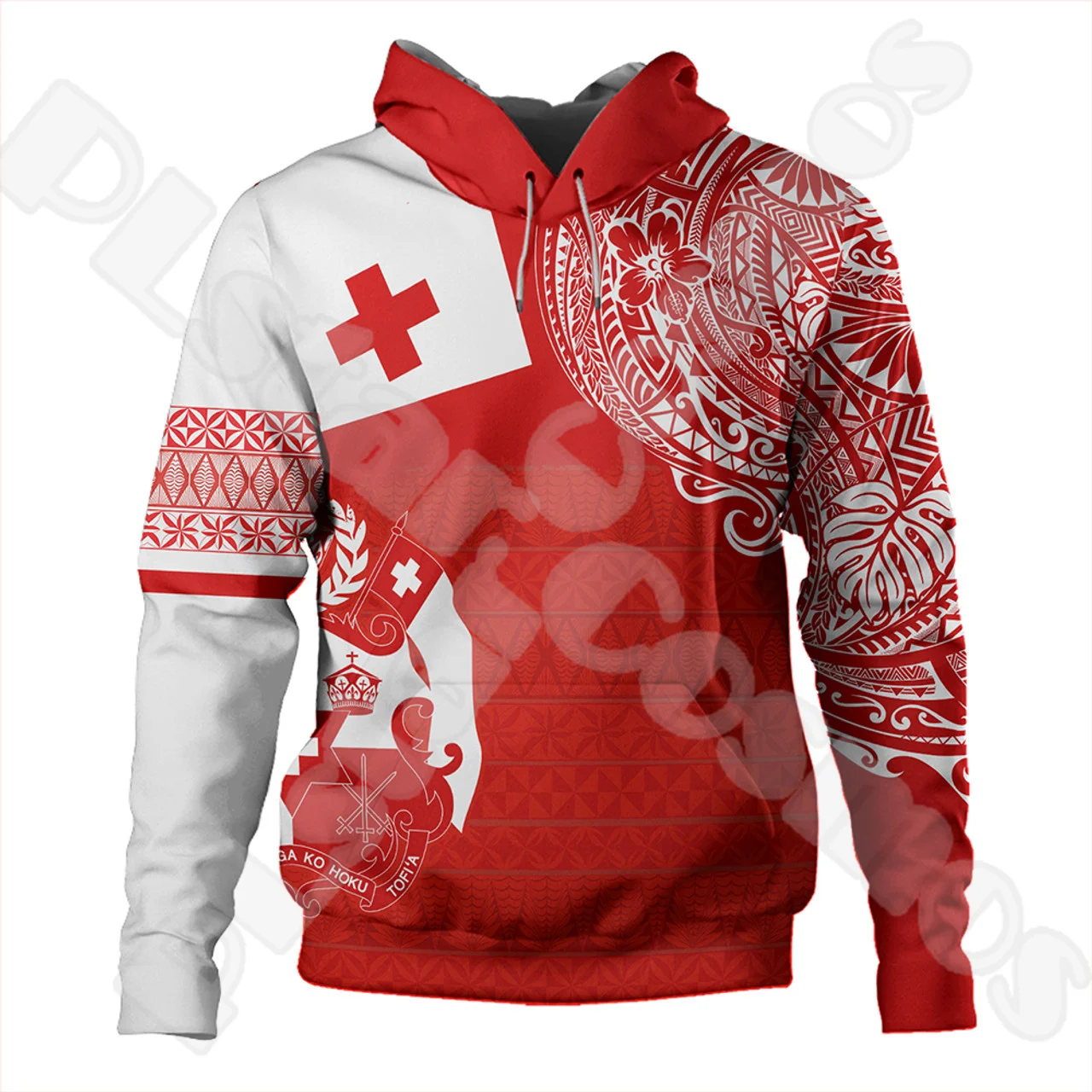 Custom Name Country Tonga Polynesia Islands Flag Tattoo Retro Culture Vintage 3DPrint Pullover Harajuku Casual Hoodies Jacket V1