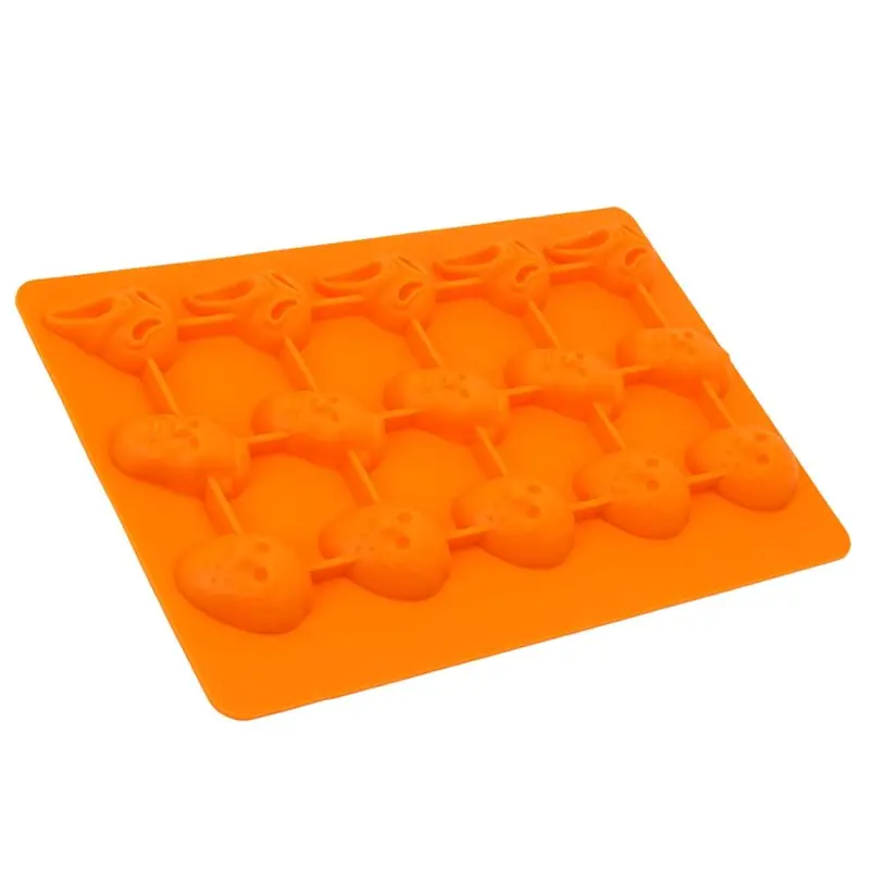 AA63 Moldes de silicona calientes: iconos de película de miedo 3D para Halloween, moldes de personajes de película de terror para chocolate, dulces, resina, manualidades B