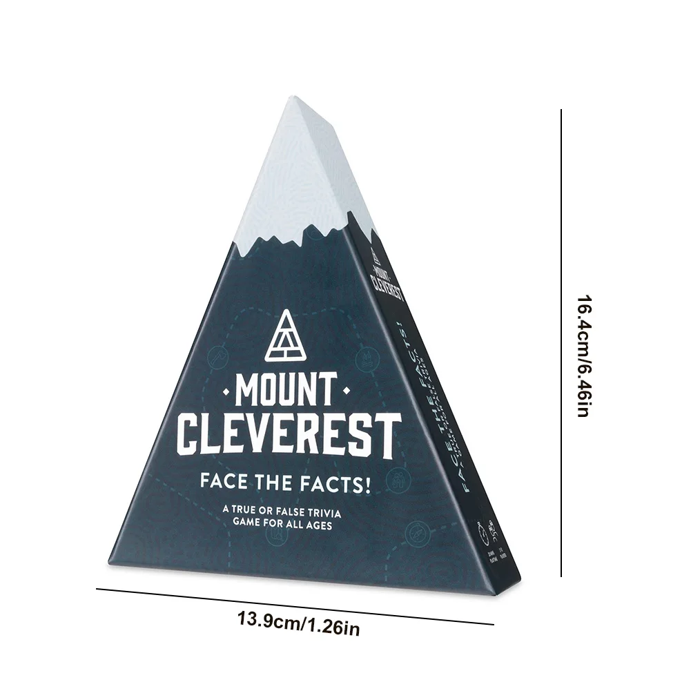 لعبة MOUNT CLEVEREST Clever للبالغين، لعبة Trivia الحقيقية أو الكاذبة، ألعاب الحفلات