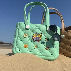 7pcs of Cute Cartoon Beach Bogg Bag Pendant , Easy To Insert and Replace Beach Bag Accessories