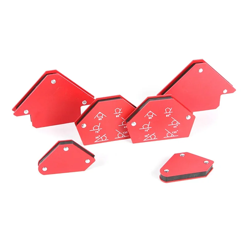 6Pcs Protractor Strong Magnetic Welding Positioner Magnetic Multi-Angle Welding Fixture Right-Angle Magnet Welding Tool