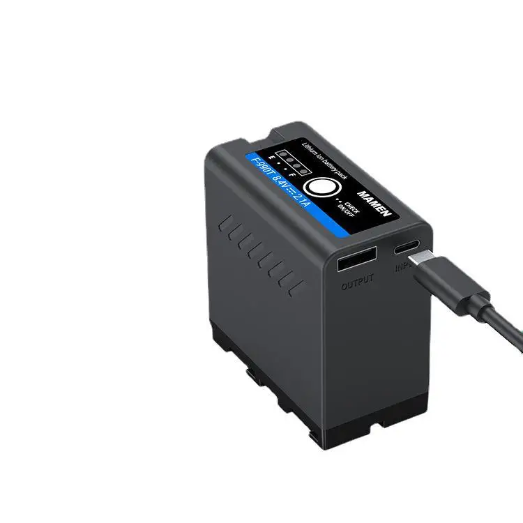 

High Quality NP-F990T 8.4v 3600mAh Polymer Lithium Battery Suitable for Digital Camera F970 F990 Fill Light Mobile Power Bank