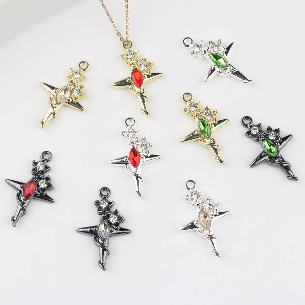 

10pcs Fashion Flower Star Shape Charms Pendant Earring Necklace Bracelet Jewelry Making Accessories DIY Handmade Ornaments Gifts