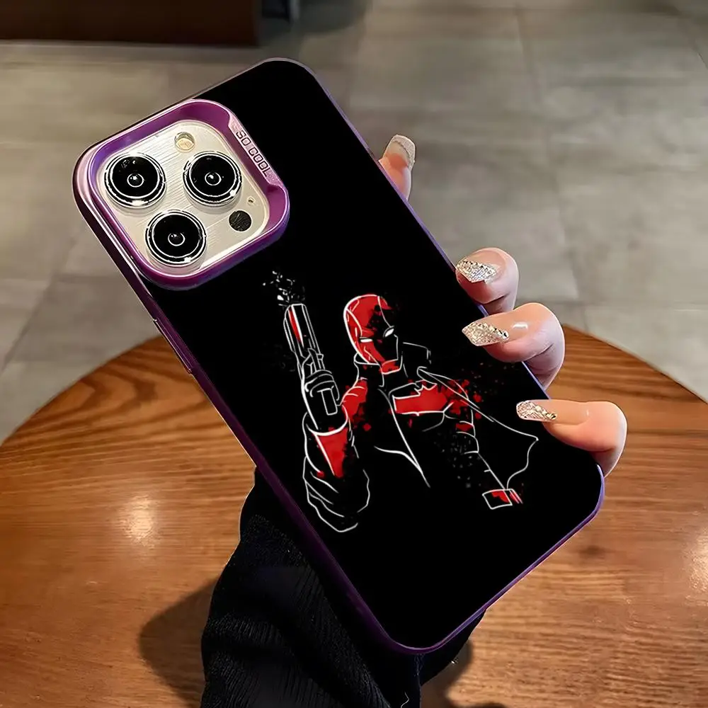 Cartoon Red Hood Phone Case For For IPhone 16 Pro Max 15 Pro 14 Plus 12 13 X XS Max XR 11 Pro Colorful Silver Cover