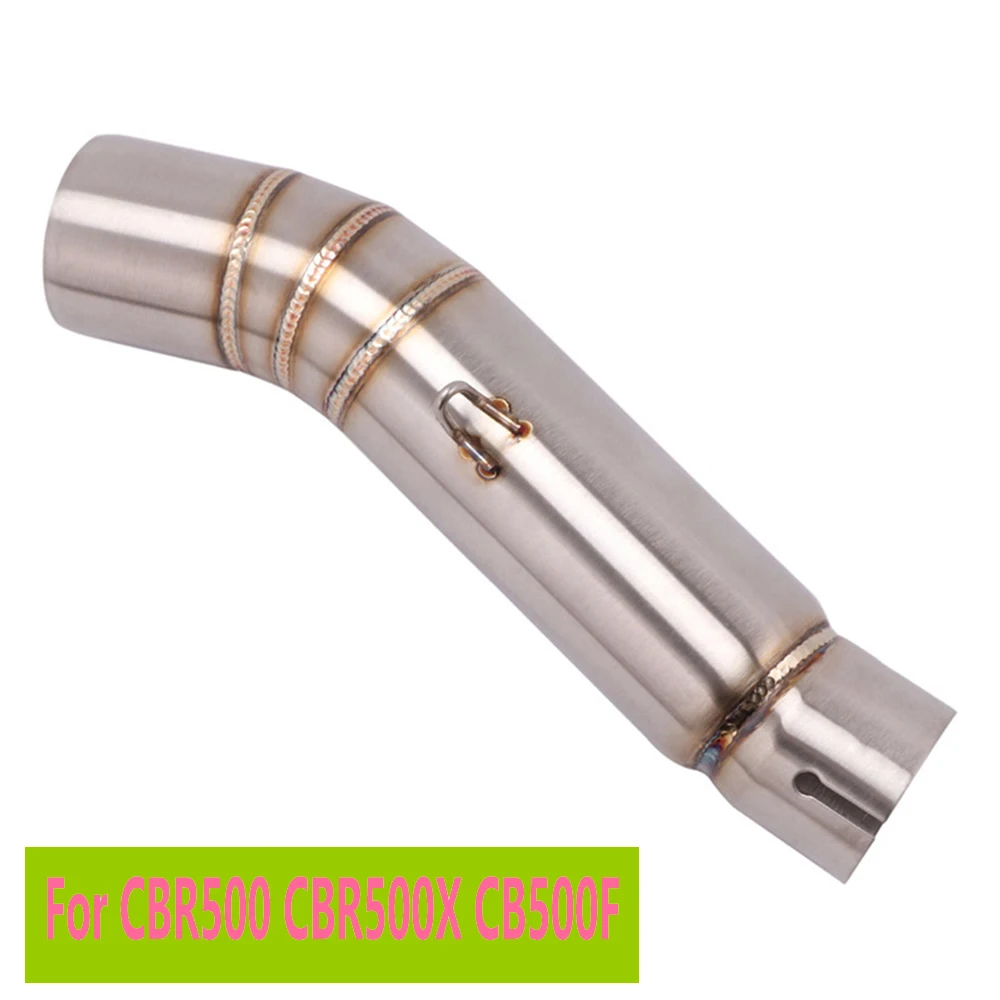 

CBR500 CB500X For Honda CB500F Motorcycle Exhaust System Middle Connect Section Link Pipe 51mm Baffler Stainless Steel Slip On