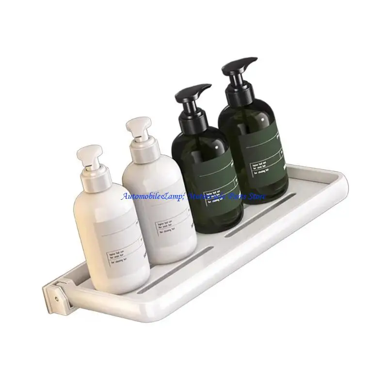 H7BD الجدار الجرف القابل للطي ، 12/16 بوصة الحمام قابلة للطي أقواس رف رف الجدار المنظم للمساحة الصغيرة