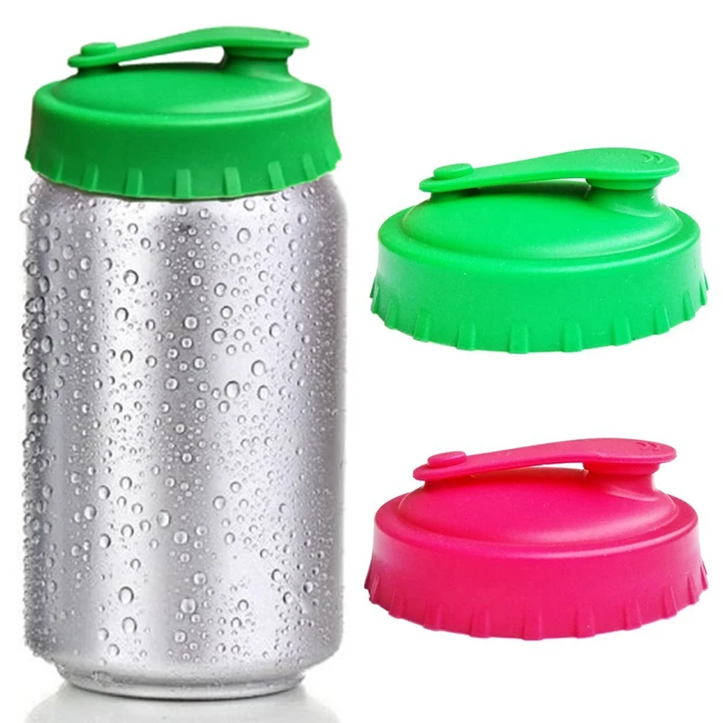 6 Pack Can Protector Lid Or Covers Silicone Beverage Can Lids For Standard Soda/Beverage/Beer Cans With Resealable Nozzle