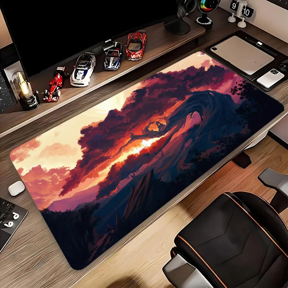 Large Gaming Mouse Pad, Magnificent Giant Tree Pattern, Rubber Non-slip Table Pad, Stitched Edges, Perfect for Office and Gamers