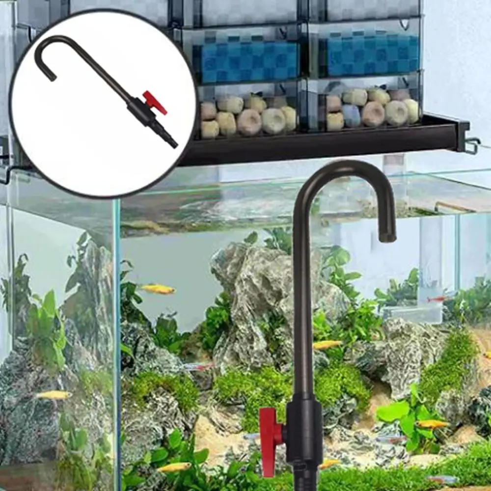 

UPVC Aquarium Water Inlet Outlet Tube Hook Design Water Filling Aquarium Change Water Pipe Hanging Type Fish Tank Bend Tube