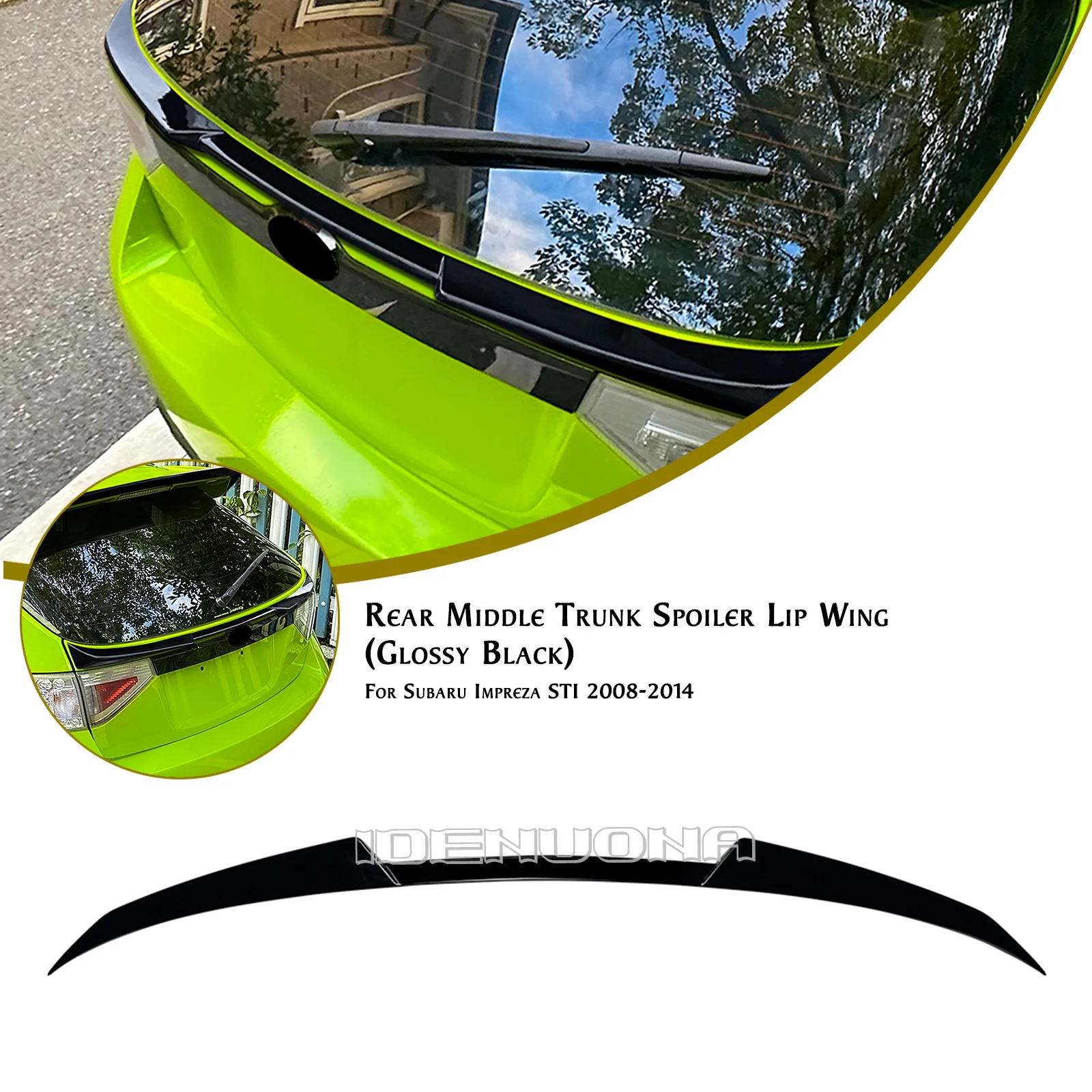 

Средний спойлер автомобиля, задняя крышка багажника, центральная задняя губа для Subaru Impreza GRB WRX STI Hatchback 2008-2014