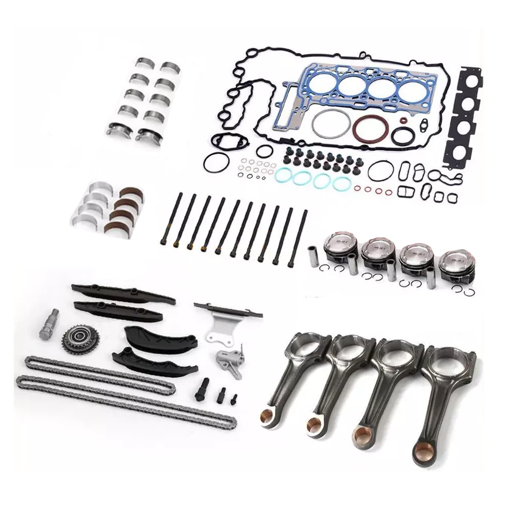 Engine Parts Rebuild Gasket Set Rods Timing Chain Kit Fit 2.0 L For BMW 125i 230i X3 X4 Mini Cooper F20 B46 B48 2.0L Gas 14-20