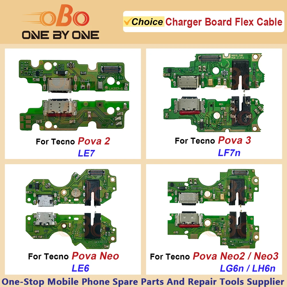 USB Charging Port Board For Tecno Pova Neo 2 3 5G LE6 LE7 LE8 LD7 LG6n LH6n LF7n Charger Dock Connector Flex Cable Repair(1PC)