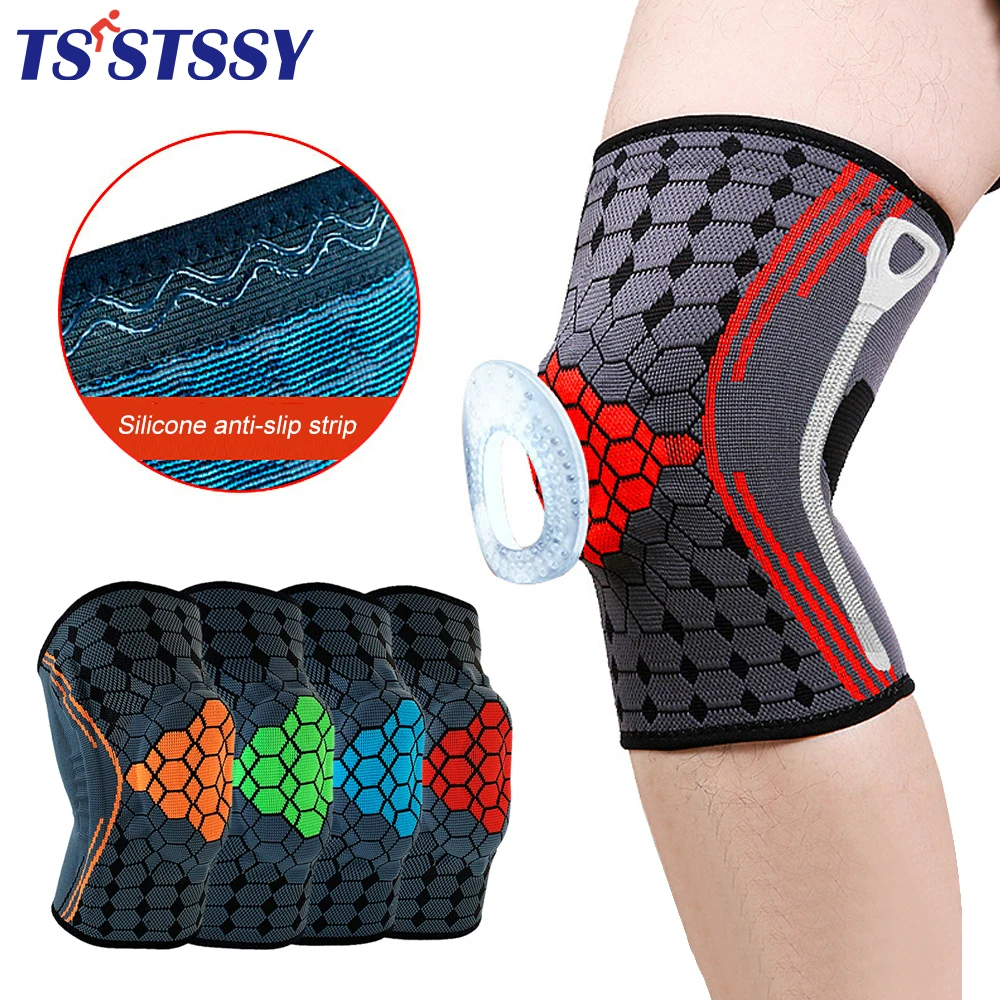 1Piece Sports Knee Compression Brace Leg Support Sleeves for Running, Basketball, Cycling, Joint Pain Relief, Injury Recovery