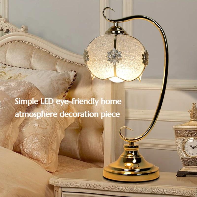 

Simple and Modern European-style LED Bedroom Bed Ornaments Creative Warm Light Adjustable Brightness Home Decoration Handicrafts