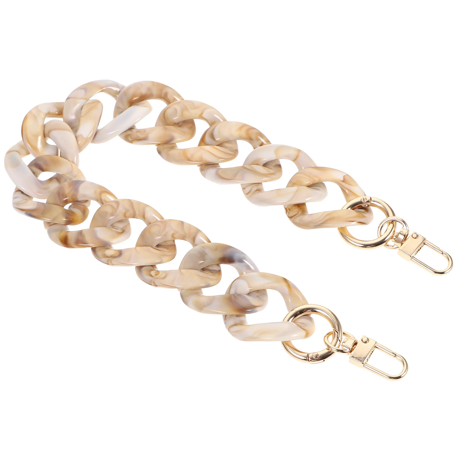 

Retro Style Color-Contrast Bag Chain Strap for Purse Handbag DIY Replacement Acrylic Alloy Detachable Fashionable Bag