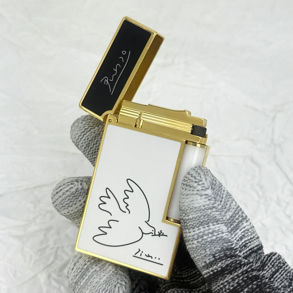 Gas Lighter Picasso Dove Cigarette Lacquer Copper Accessory Cigar Tobacco Smoking Limited Edition Collection Ship to Japan view 3