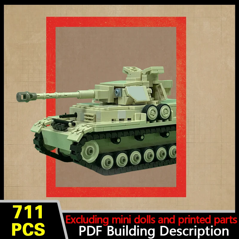 Panzer IV Ausf G Tank Model MOC Building Bricks War Equipment Modular Technology Gifts Holiday Assemble Children Toys Suit
