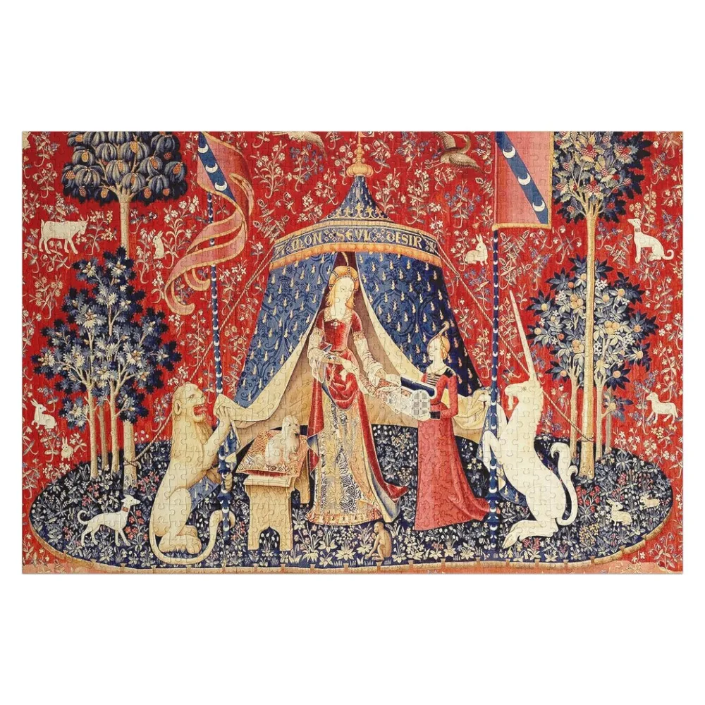 

The Lady and the Unicorn: La Dame à la licorne - Medieval Unicorn Tapestry Jigsaw Puzzle Wood Animals Puzzle