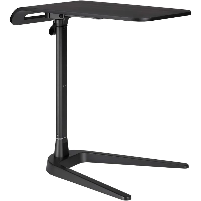 Height Adjustable Sofa Side End Table, Folding Laptop Computer Table C-Shaped Overbed Table Snack Table for Couch