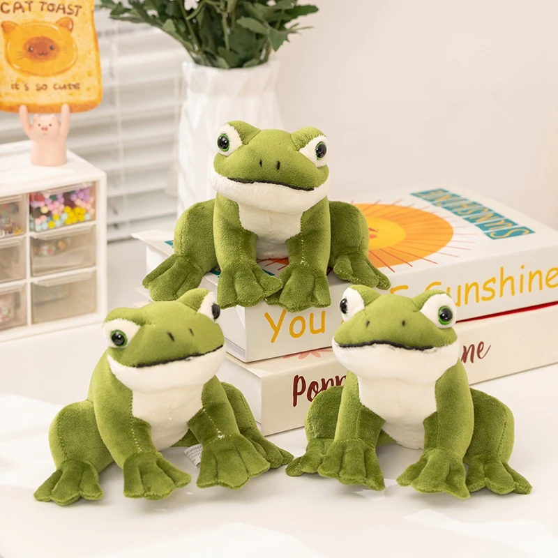 

12cm Imitation Cute Frog Plush Toys Soft Stuffed Cartoon Animals Dolls Home Decoration Artifical Plushie Frog Toys