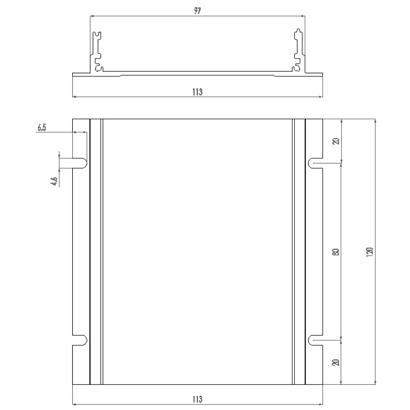 Oor Aluminium Behuizing Aluminium Profiel Box Split Batterij Pcb Shell 120X97X40Mm