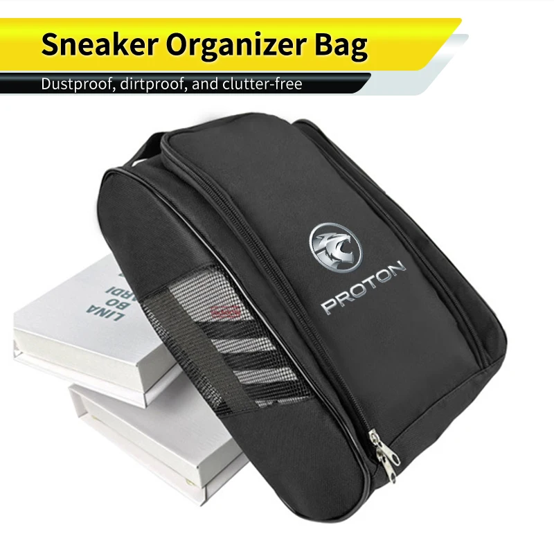 منظمو أحذية رياضية للسيارة حقيبة أحذية للسفر لبروتون إكسورا إيريز R3 ويرا ساغا ساتريما ماجما X50 V6 X70 L3 L5