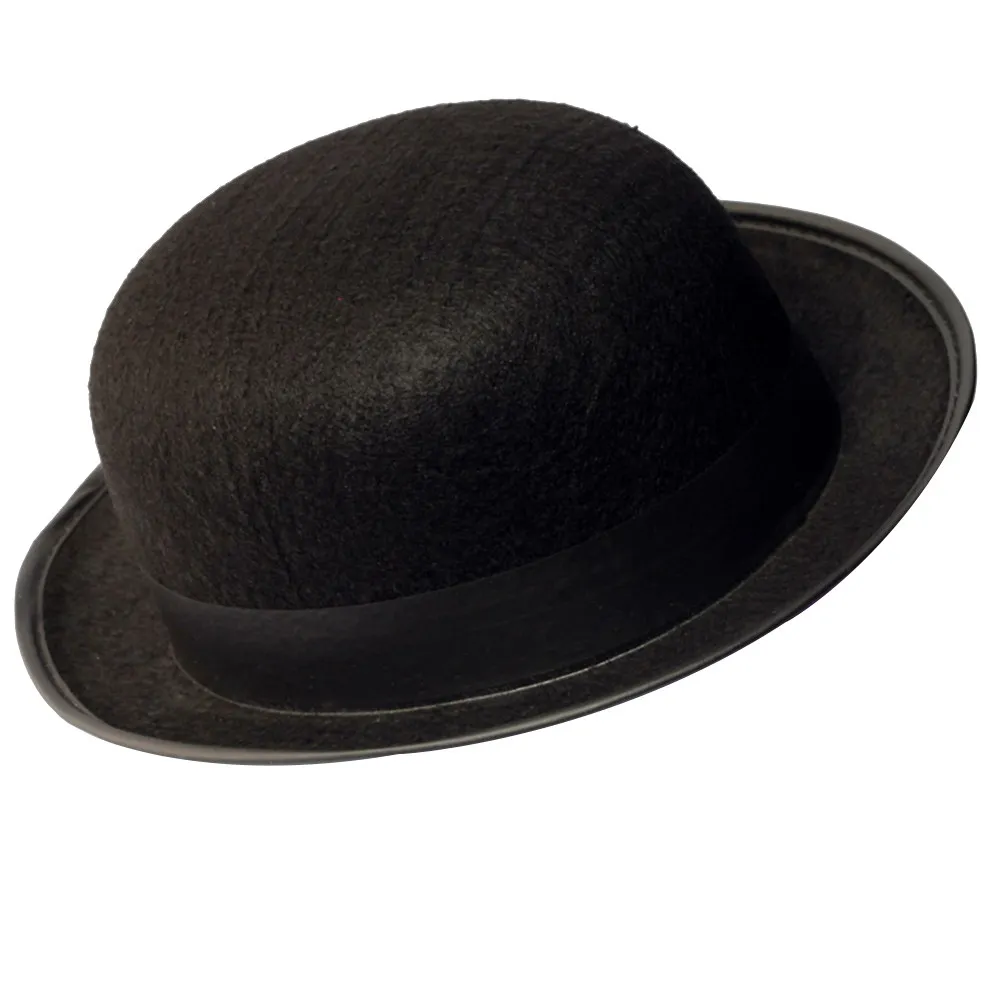 

Magician Hat Black Felt Hat For Men Adult Party Costume Accessory Bowler Retro Mystery Masquerade Outfit Festive Event