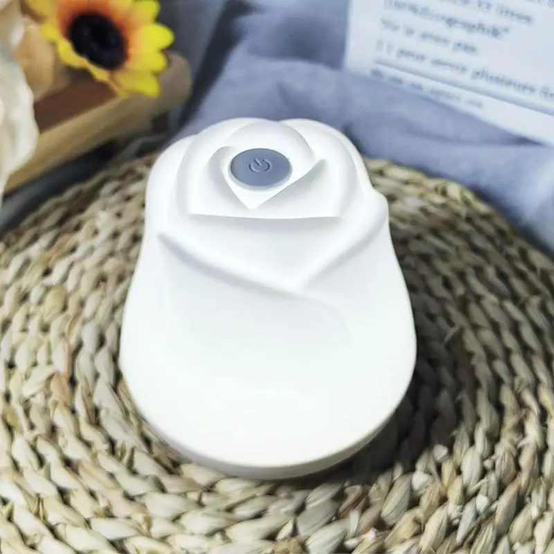 Veilleuse Rose à Intensité Réglable pour Enfant, Lampe à Fleurs, Économe en Massage, 3 Modes d'Éclairage