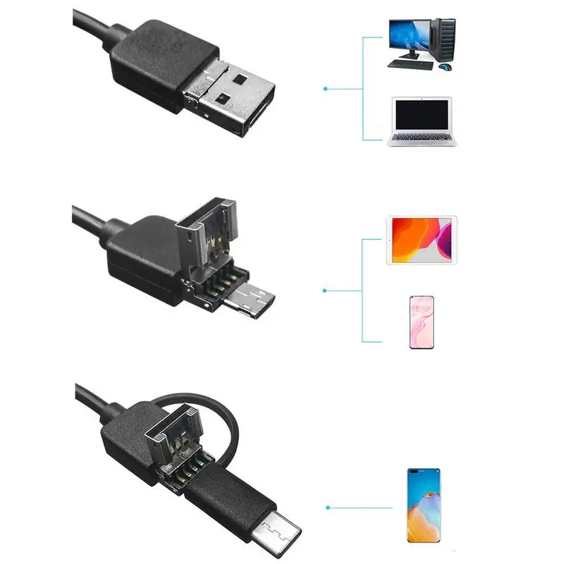 Picture 6: 5.5MM TYPE-C Endoscope Camera 640x480 Waterproof IP67 6 LEDs Adjustable USB Inspection Borescope Cameras Tools for Phone PC