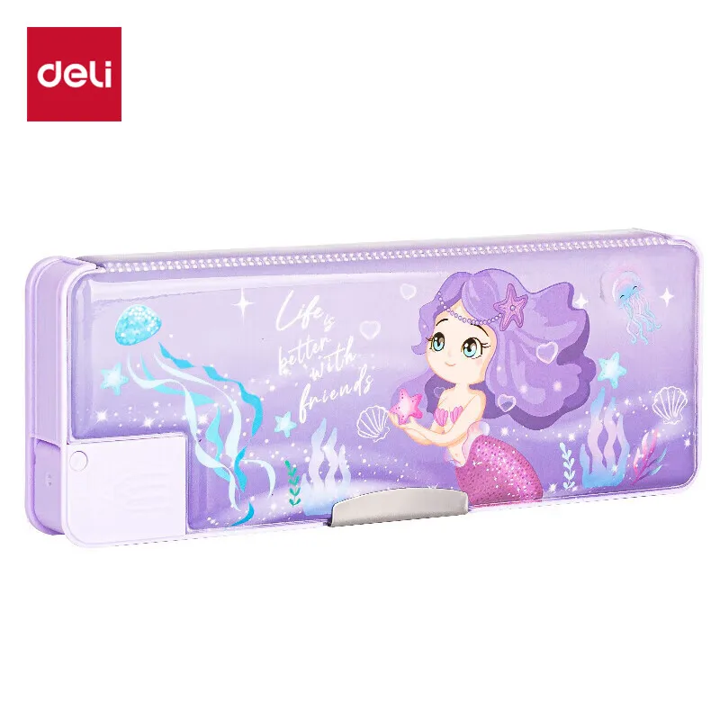 

Deli Pencil Case Student Colorful Cartoon Pencil Case Pencil Box Student Stationery Learning Supplies