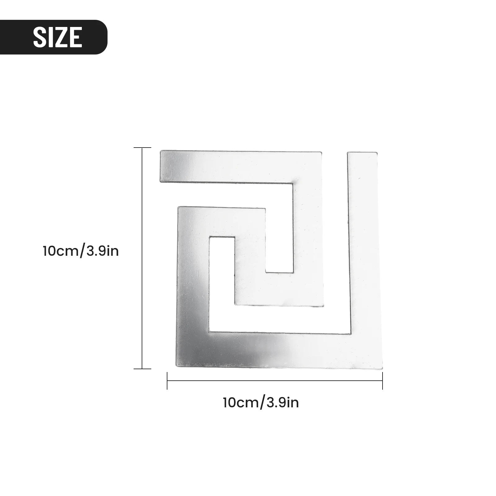 Multi functional 10pcs Acrylic Mirror Waist Line Building Border Edge Strip Wall Sticker for Versatile Decoration