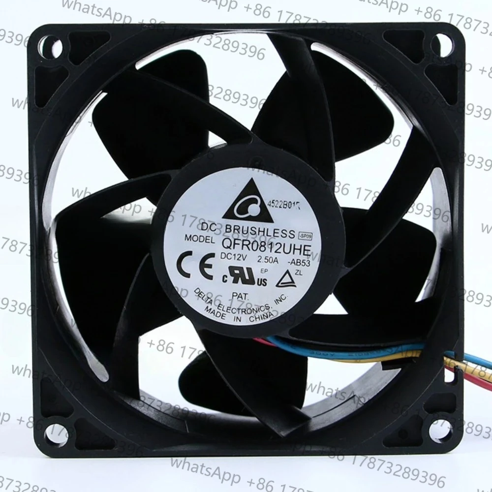 Delta QFR0812UHE DC12V 2.50A 8CM 8038 2wire 3wire 4 line violent high air flow cooling fan