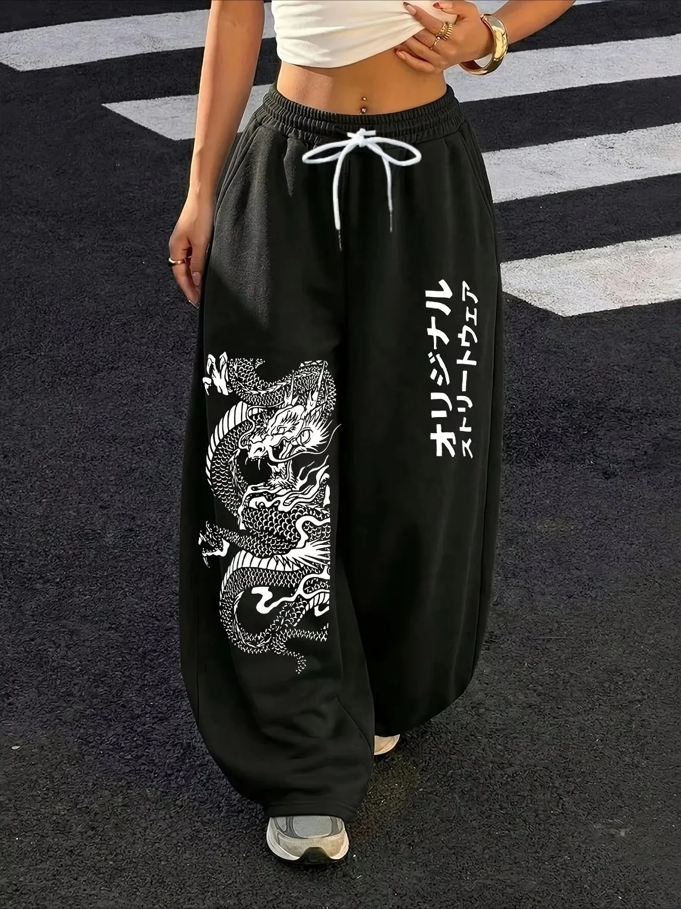 Hot Sale New Dragon Pattern 3D Printed Men's and Women's Universal Loose Casual Sports Pants for Street Style Long Pants