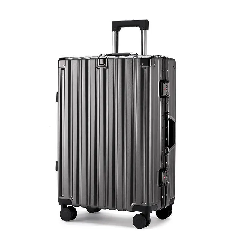 Valise à roulettes universelle avec cadre en aluminium, bagages de taille moyenne, valise de voyage, étui à roulettes avec mot de passe, nouvelle mode