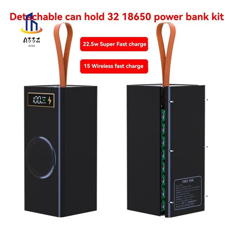 

A33Z-32X18650 Battery Case Powers Bank Case Plastic Housing Faster Chargers Case For 18650 Batteries Detachable Design