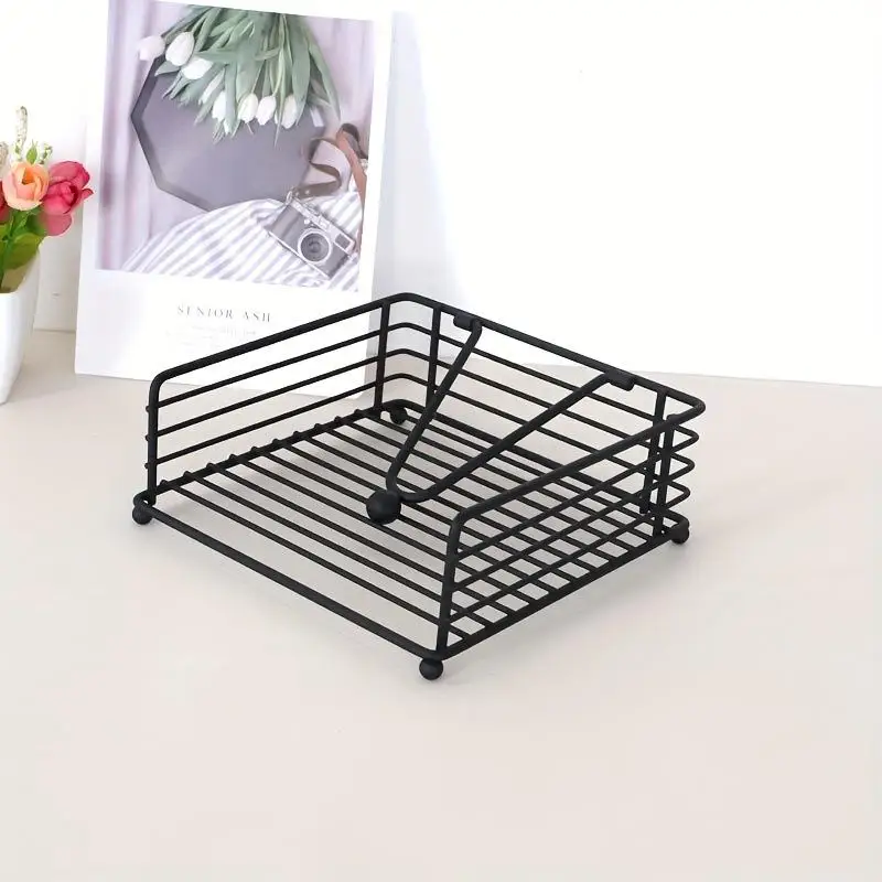 

Napkin Holder Flat Napkin Dispenser Square Iron Paper Holder For Kitchen Dining Room Restaurant Decoration