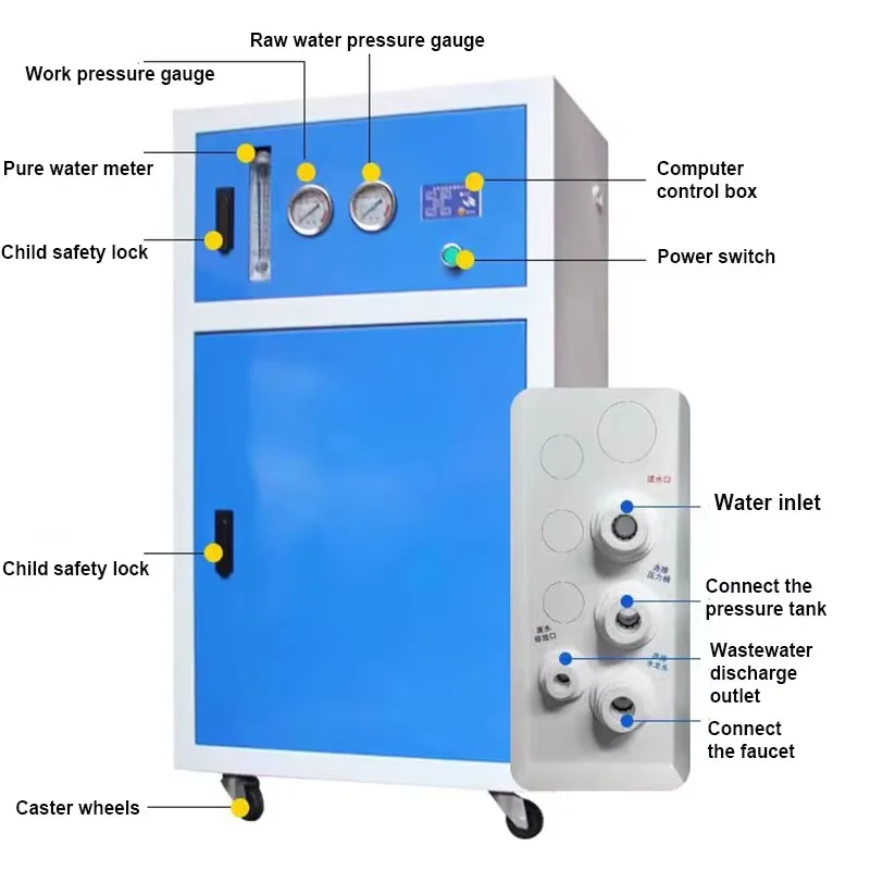 Smart household large flow commercial water purifier filter 400 600 800 1000 1200 gallon water treatment equipment machine