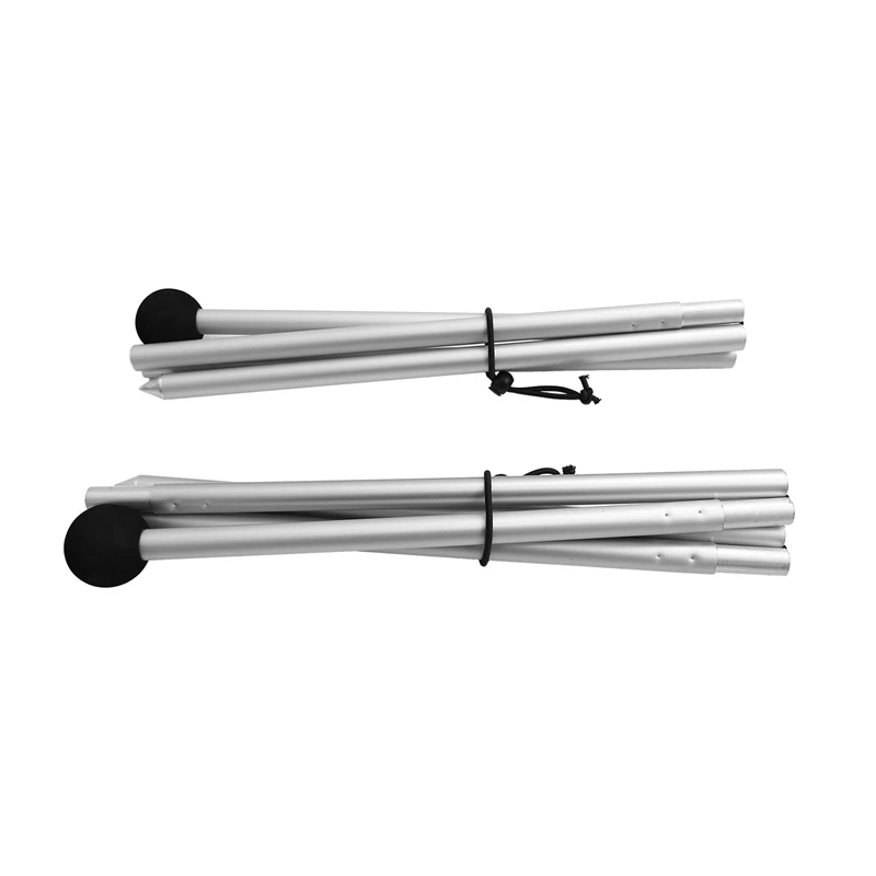 Beach Tent Poles Replacement 2 Packs Foldable Portable Aluminum Alloy Repairing Fixing Accessories For Camping Parties