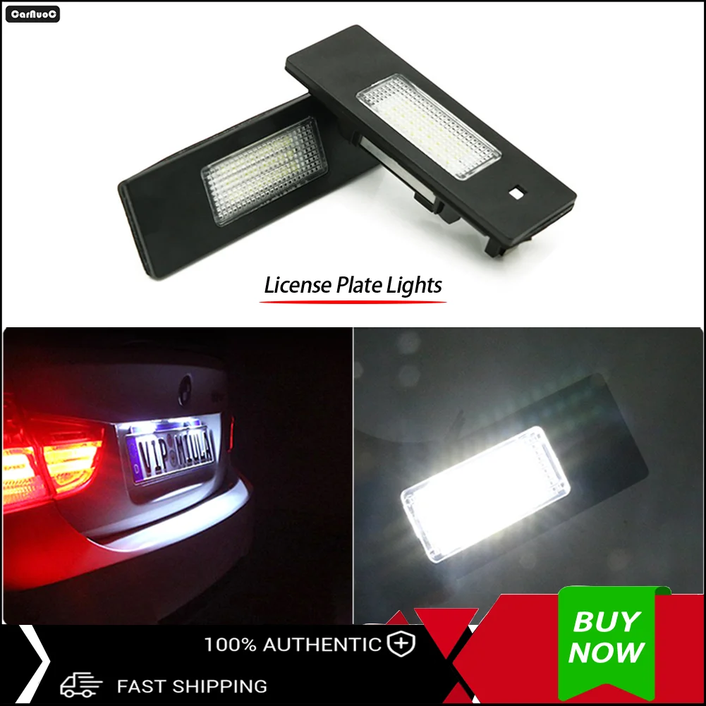

2Pcs For BMW 1 6 Series Z4 i3 X2 Ultra Bright LED License Plate Lights
