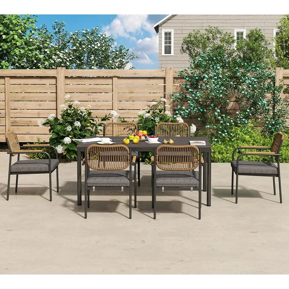 7-Piece Wicker Dining Set 2