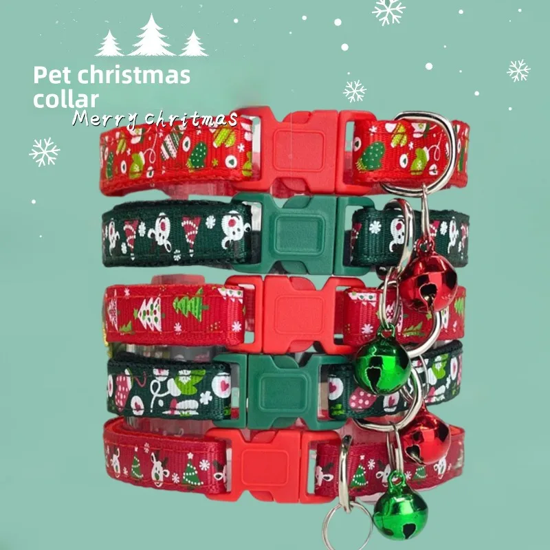 

Christmas Pet Necklaces, Bells, Cat and Dog Necklaces, Small and Medium-sized Dog and Cat Christmas Decorations