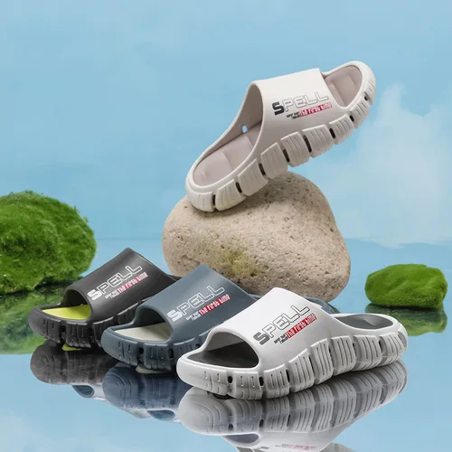 남성용 운동화 타이어 슬리퍼, 두꺼운 바닥 플랫폼 슬라이드, 부드러운 EVA 샌들, 캐주얼 비치 슈즈, 신제품