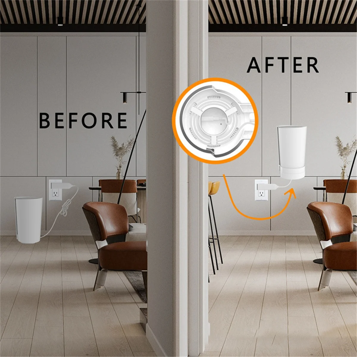 AA87Wall Mount สําหรับ TP-Link Deco X90 X95 XE200 WiFi 6 Wall Mount Bracket พร้อมสาย Organizer บ้านตาข่ายระบบ WiFi 1PCS