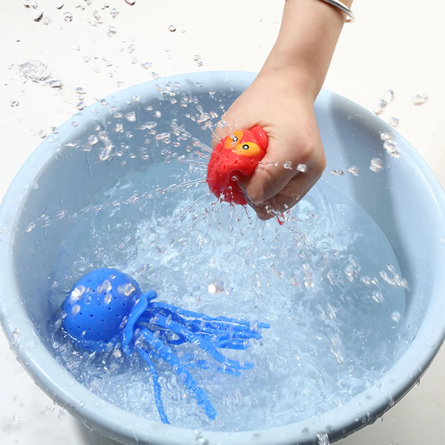 TPR água jogando brinquedo para crianças, brincando com água polvo pinch, entretenimento e banho brinquedo, piscina descompressão