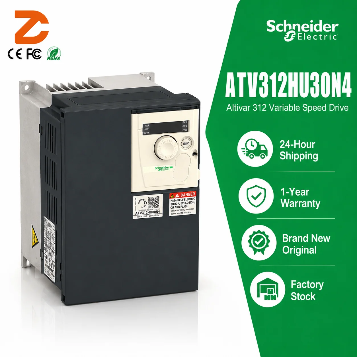 Original Brand New Altivar 312 ATV312HU30N4 VFD Inverter 3kW 4HP 380V-500V 3 Phase Variable Speed Drive
