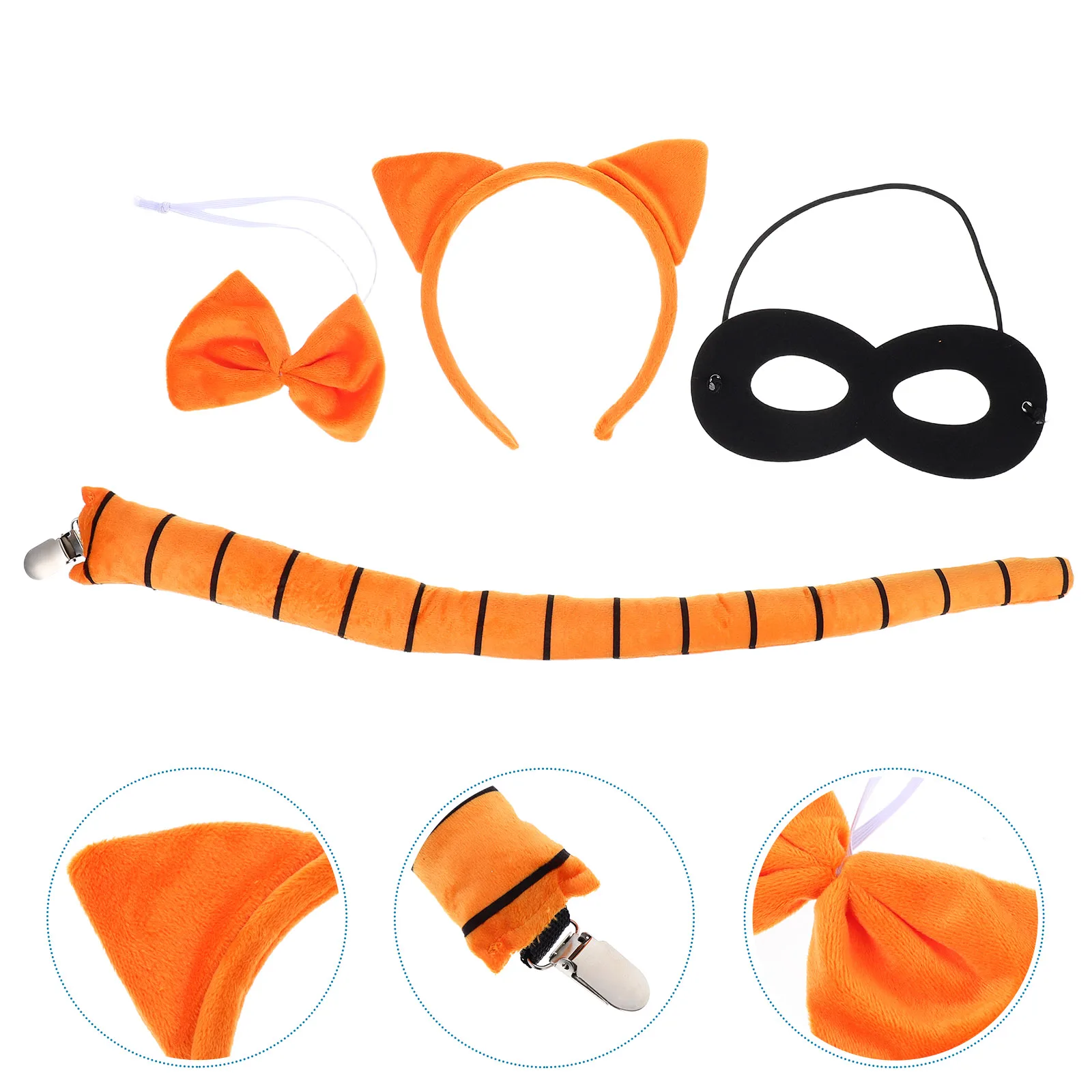 

4 pcs Accessories Costume Headb Eye Mask Cosplay Halloween Accessories Women Party Stage Performance