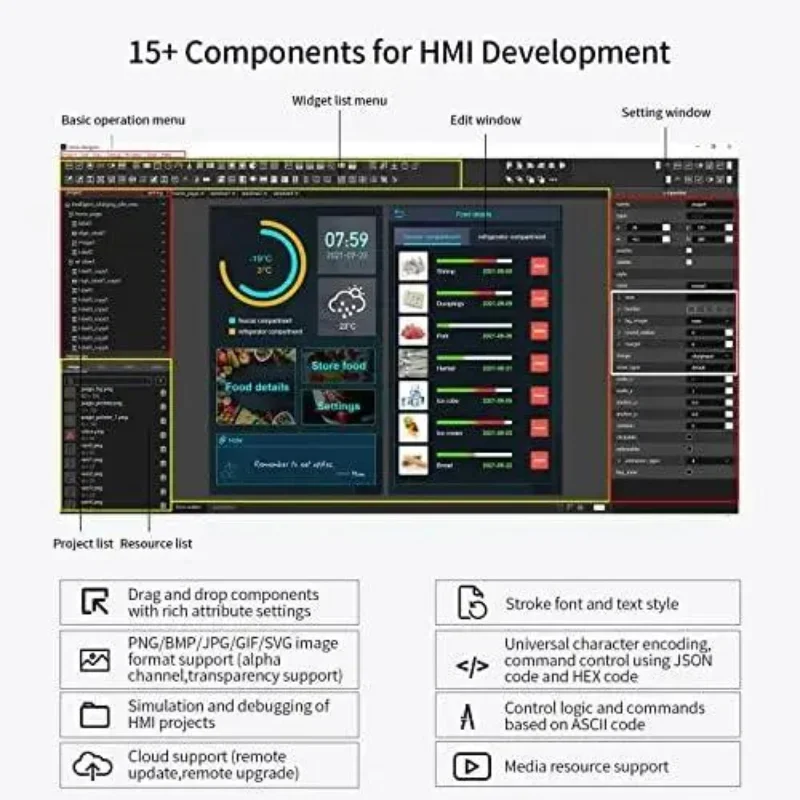 Сенсорная панель модуля HMI Smart серии UART 4,3-10,1 дюйма, TFT ЖК-экран для Raspberry Pi, Arduino Mega 2560 ESP32 8266