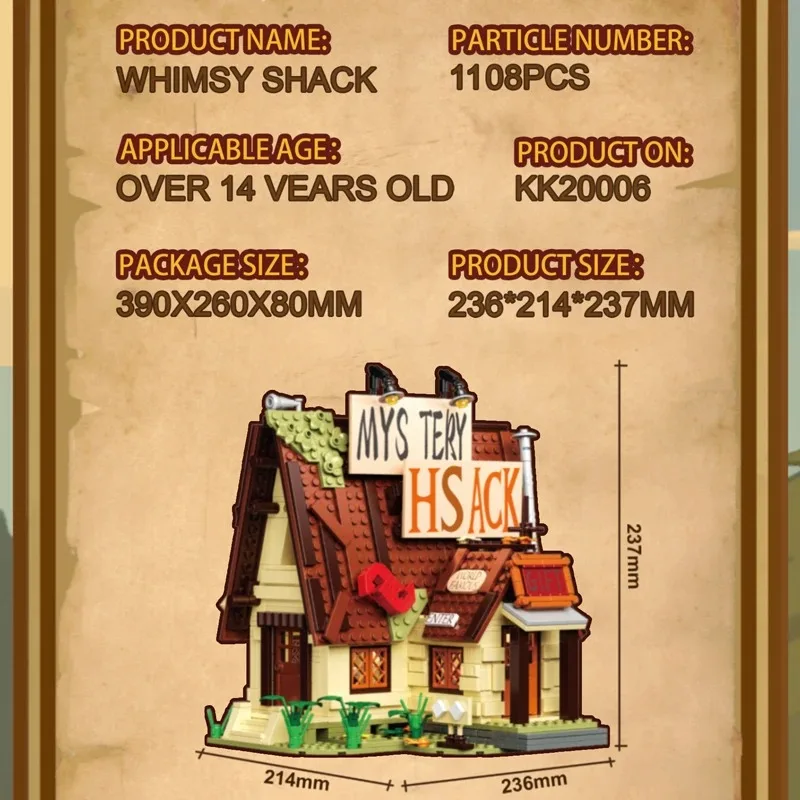 1108 pièces blocs de construction de maison mystère bricolage modèle de construction classique dessin animé maison forestière enfants éducatifs bricolage jouet cadeaux